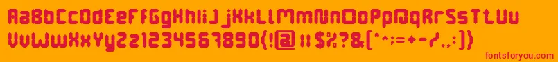 DigitalGothic Font – Red Fonts on Orange Background
