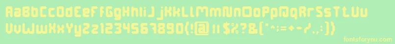 DigitalGothic Font – Yellow Fonts on Green Background