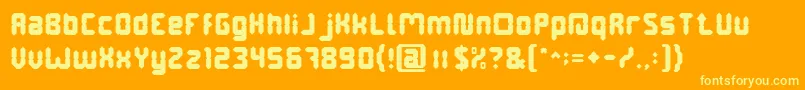 DigitalGothic Font – Yellow Fonts on Orange Background