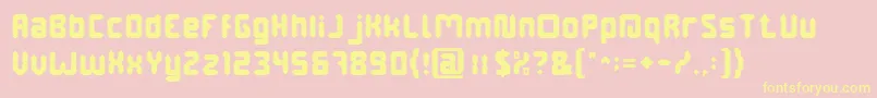 DigitalGothic Font – Yellow Fonts on Pink Background