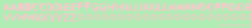 Ourretaliation Font – Pink Fonts on Green Background