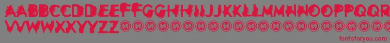 Ourretaliation Font – Red Fonts on Gray Background