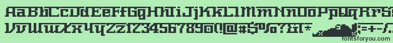 フォントNerimanumber – 緑の背景に黒い文字