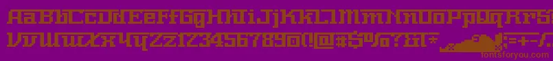 Nerimanumber Font – Brown Fonts on Purple Background