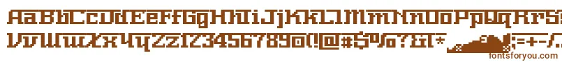 Шрифт Nerimanumber – коричневые шрифты на белом фоне