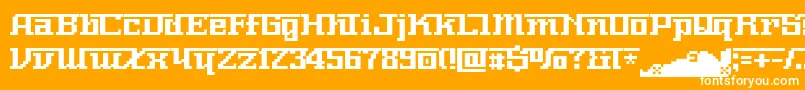 フォントNerimanumber – オレンジの背景に白い文字