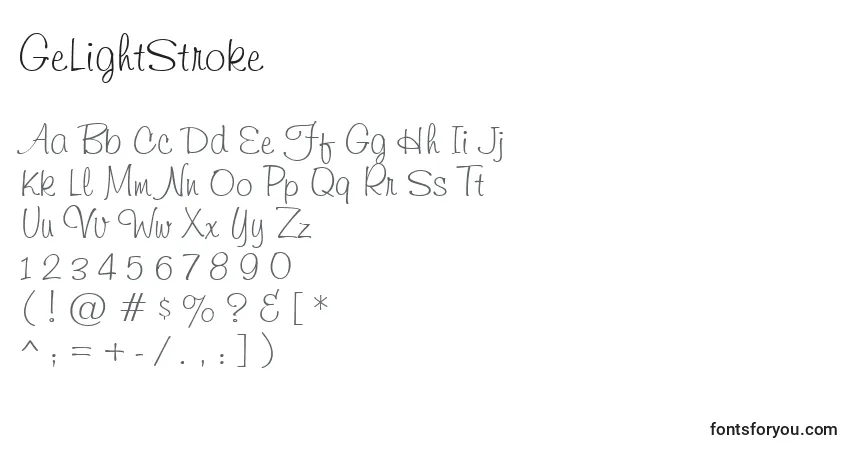 GeLightStroke Font – alphabet, numbers, special characters