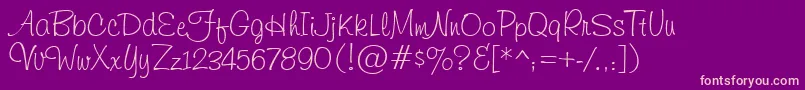 GeLightStroke Font – Pink Fonts on Purple Background