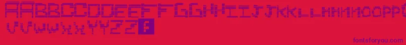 Idkidk Font – Purple Fonts on Red Background