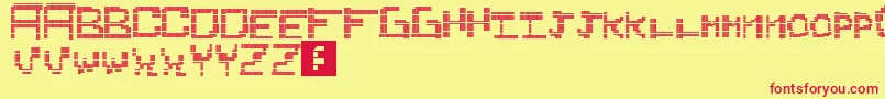 Idkidk Font – Red Fonts on Yellow Background