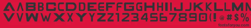GamecubenDualset Font – Black Fonts on Red Background