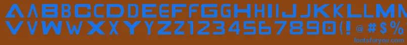 GamecubenDualset Font – Blue Fonts on Brown Background