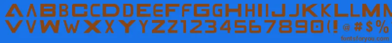GamecubenDualset Font – Brown Fonts on Blue Background