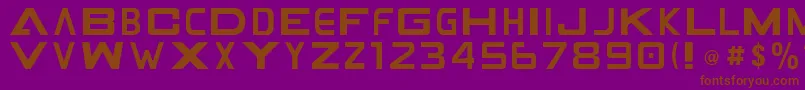 GamecubenDualset Font – Brown Fonts on Purple Background