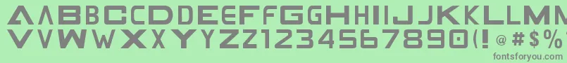 GamecubenDualset Font – Gray Fonts on Green Background