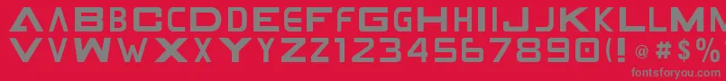 fuente GamecubenDualset – Fuentes Grises Sobre Fondo Rojo