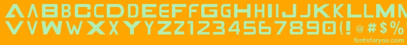 GamecubenDualset Font – Green Fonts on Orange Background