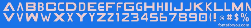 GamecubenDualset Font – Pink Fonts on Blue Background