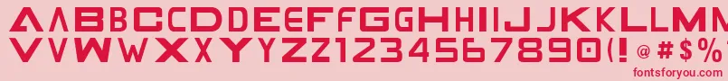 GamecubenDualset Font – Red Fonts on Pink Background