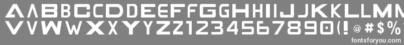 Fonte GamecubenDualset – fontes brancas em um fundo cinza