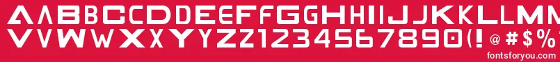 GamecubenDualset Font – White Fonts on Red Background