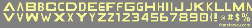 GamecubenDualset-fontti – keltaiset fontit harmaalla taustalla