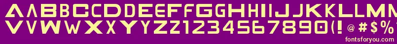 GamecubenDualset Font – Yellow Fonts on Purple Background