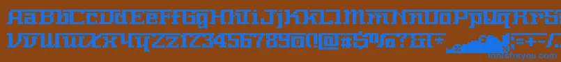 Nnumber Font – Blue Fonts on Brown Background