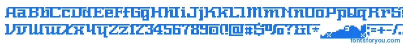 Nnumber Font – Blue Fonts on White Background