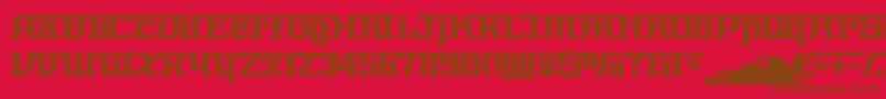 Шрифт Nnumber – коричневые шрифты на красном фоне