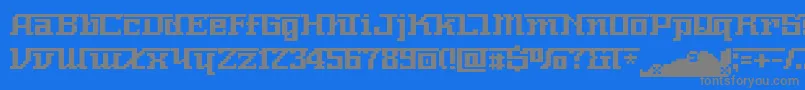 Nnumber Font – Gray Fonts on Blue Background