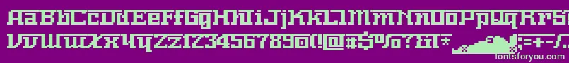 Шрифт Nnumber – зелёные шрифты на фиолетовом фоне