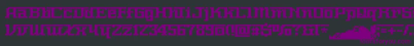 Nnumber Font – Purple Fonts on Black Background