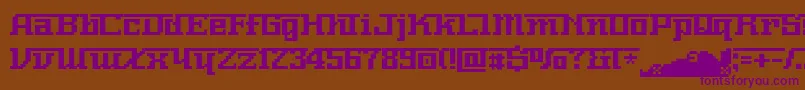 Nnumber Font – Purple Fonts on Brown Background