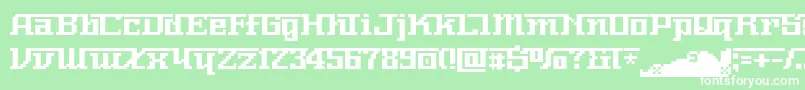 Nnumber Font – White Fonts on Green Background