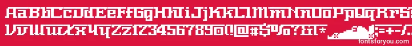 Шрифт Nnumber – белые шрифты на красном фоне