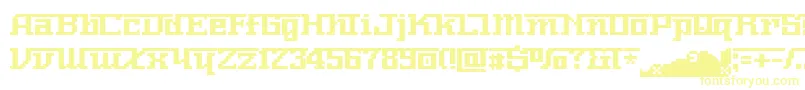Nnumber-Schriftart – Gelbe Schriften auf weißem Hintergrund