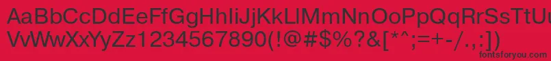 Pragmaticamacctt Font – Black Fonts on Red Background