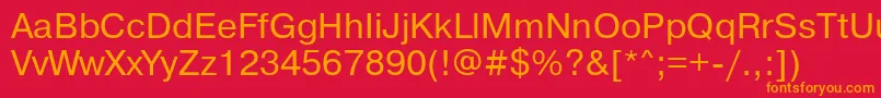 Pragmaticamacctt Font – Orange Fonts on Red Background