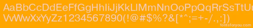 Pragmaticamacctt Font – Pink Fonts on Orange Background
