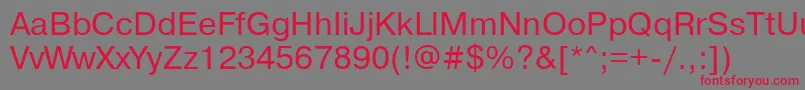 Pragmaticamacctt Font – Red Fonts on Gray Background