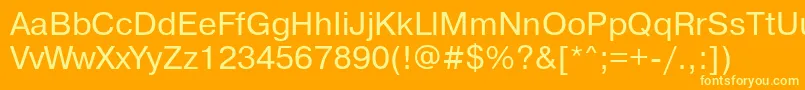 Pragmaticamacctt Font – Yellow Fonts on Orange Background