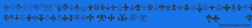 Thefrench Font – Black Fonts on Blue Background