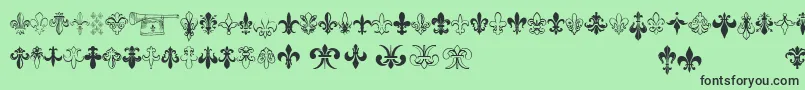 Thefrench Font – Black Fonts on Green Background