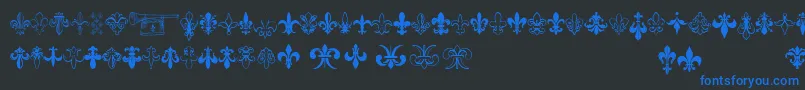 Thefrench Font – Blue Fonts on Black Background