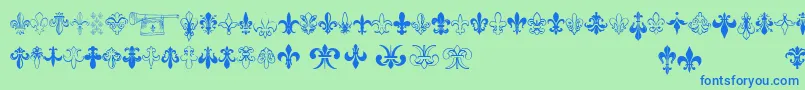 Thefrench Font – Blue Fonts on Green Background