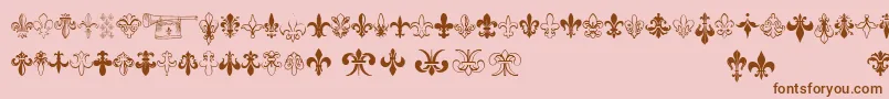 Thefrench-fontti – ruskeat fontit vaaleanpunaisella taustalla