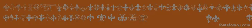Шрифт Thefrench – серые шрифты на коричневом фоне