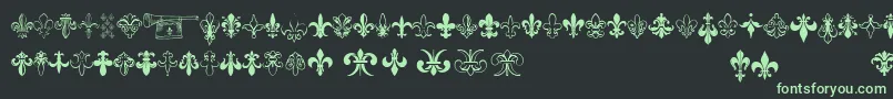 Thefrench-fontti – vihreät fontit mustalla taustalla