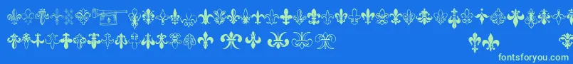 Thefrench Font – Green Fonts on Blue Background